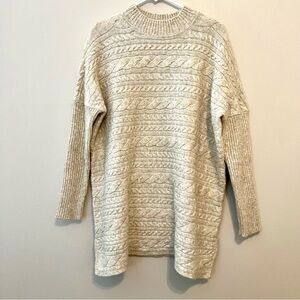 Soft Surroundings Cable Knit Sweater - Cream